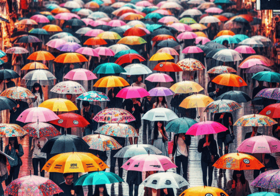 Parasolki z logo, które zamieniają deszcz w darmową reklamę